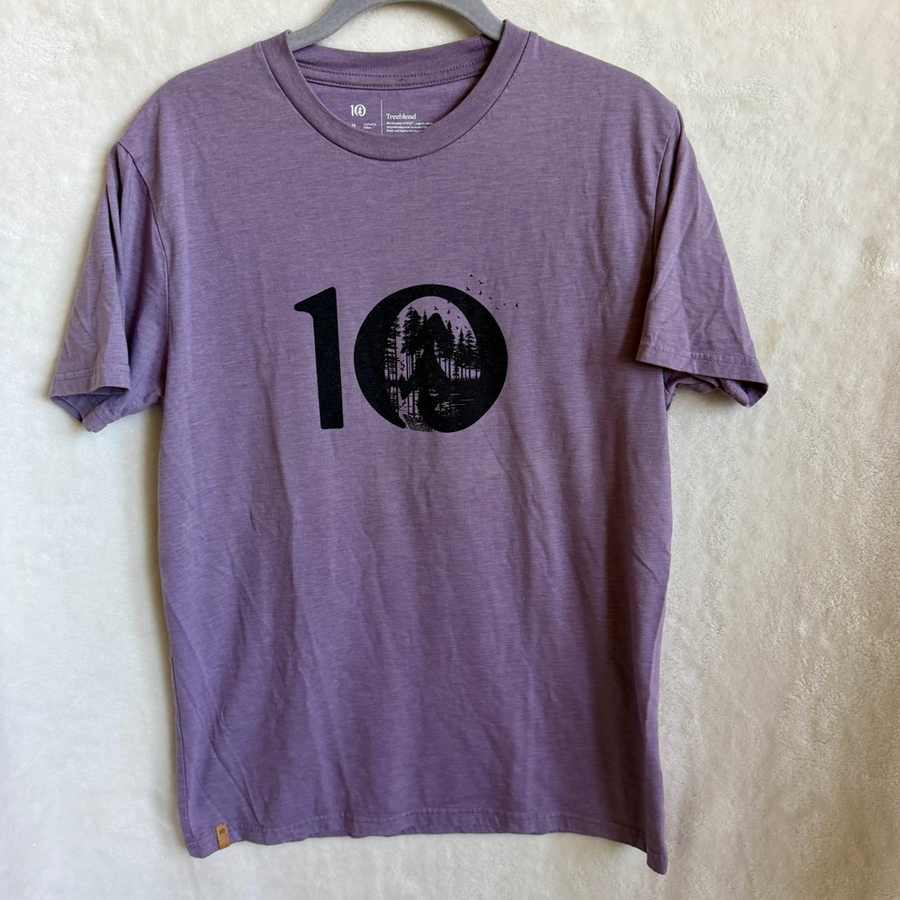 Tentree Purple Treeblend Graphic Tee Size M Tree Logo Recycled Organic Cotton